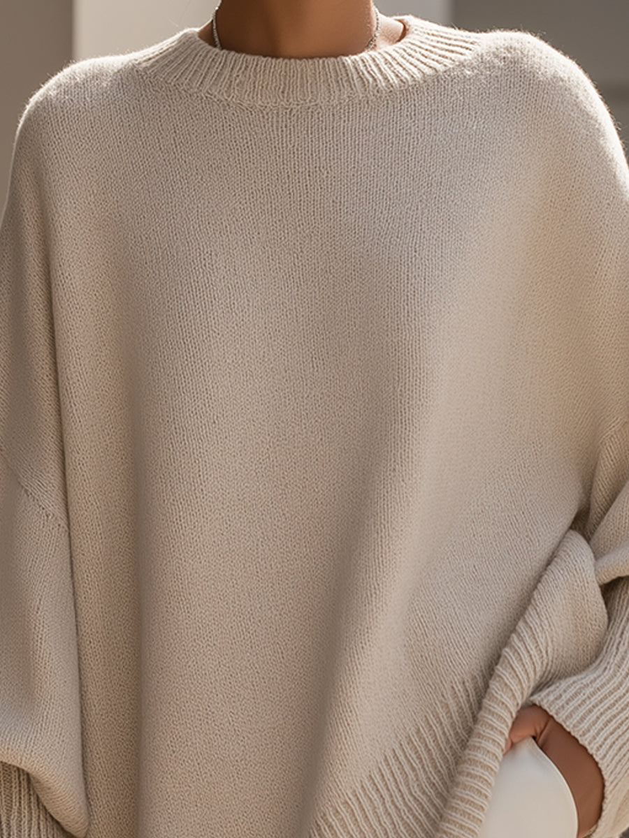 Beige Oversized Sweater