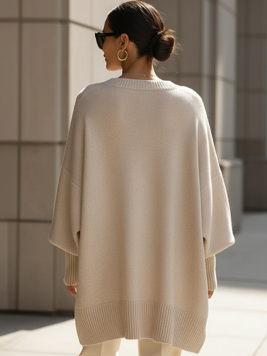 Beige Oversized Sweater