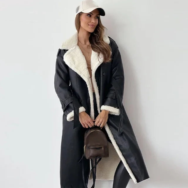 Signe Faux Leather Coat